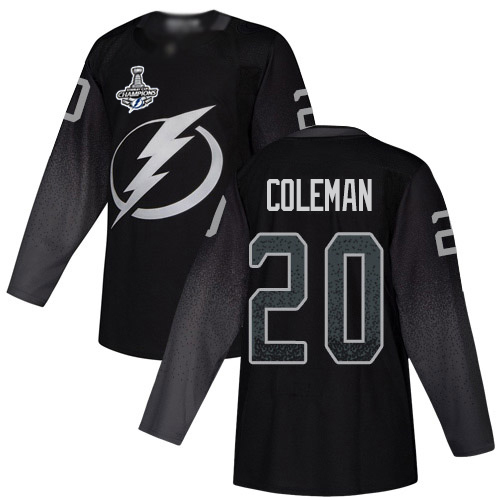 Adidas Tampa Bay Lightning Men #20 Blake Coleman Black Alternate Authentic 2020 Stanley Cup Champions Stitched NHL Jersey->tampa bay lightning->NHL Jersey